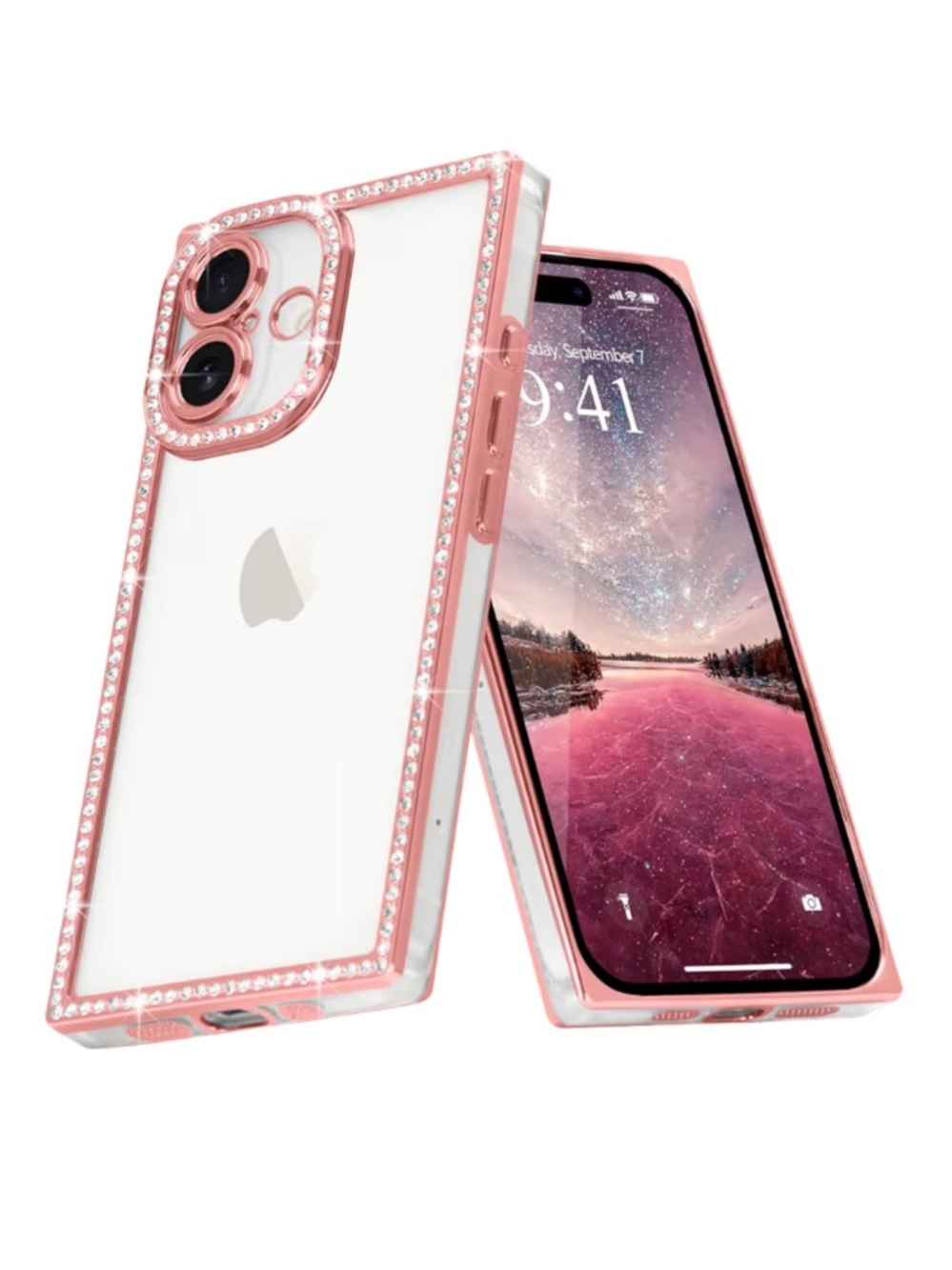 🌟3/$12 NEW Clear Rhinestone iPhone 16 Plus Case